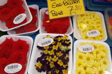 Essbare Blüten frisch vom Markt