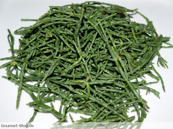 Kabeljaufilet mit Erbsensprossen und Udon - Salicornes