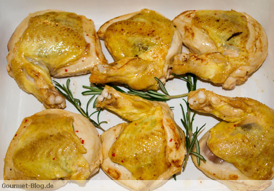 Getrüffelte Maishühnchen mit Zitronenrisotto - Pollo al limone