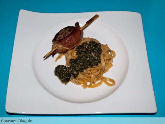 Schweinemedaillons mit Provenzalischen Nudeln und Rucolapesto