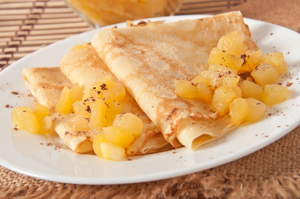 Crêpes mit Calvadosäpfeln