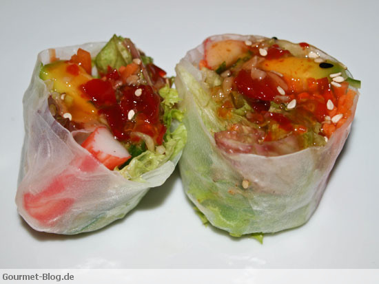 Sushi: Sushi: Sushiwraps mit Surimi - Avocado und Salat