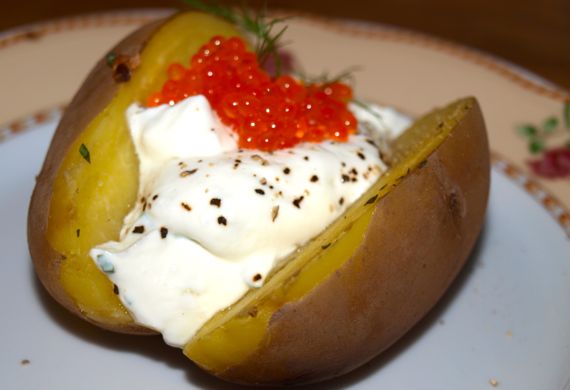 gefüllte Kartoffeln sind lecker