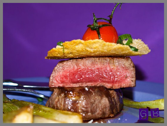 rinderfilet mit parmesanchip