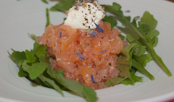 Lachstatar mit Rucola