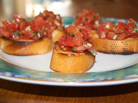 Bruschetta zuzubereiten geht ganz einfach