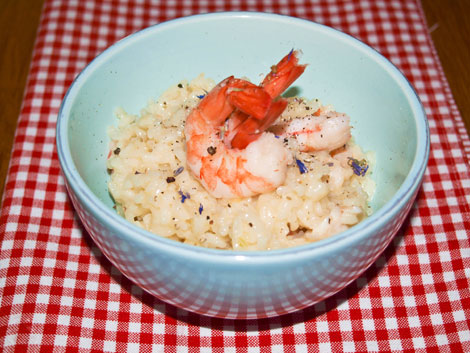 garnelenrisotto Risotto mit Garnelen