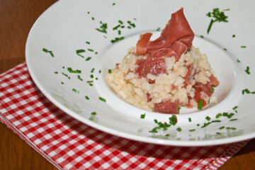 Risotto mit Parmaschinken