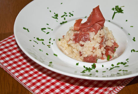 Risotto mit Parmaschinken
