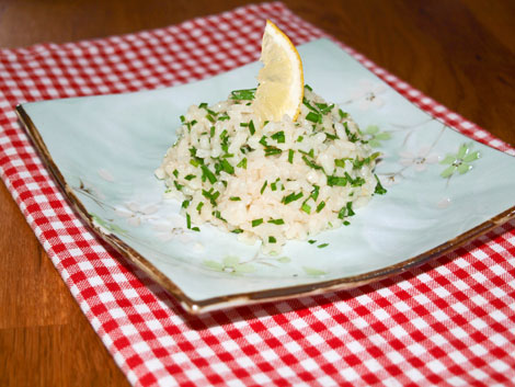 Risotto mit Schnittlauch und Parmesan