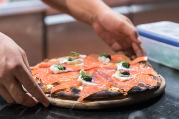 Pizza mit Lachs - Einfach lecker