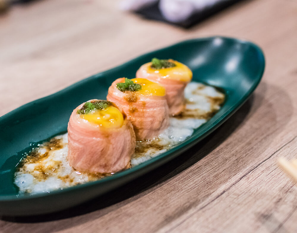 Onsen Ei mit Tamago Rolle - Ein Genuss