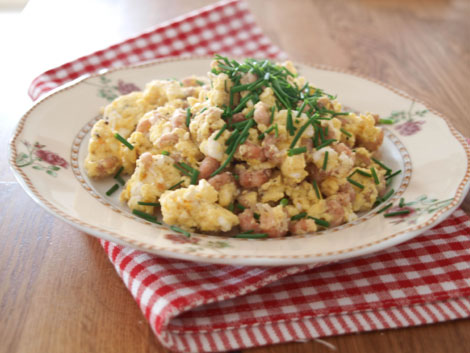 Rührei mit Krabben