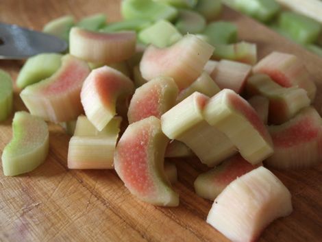 Rhabarberstücke