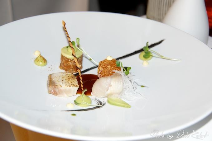 4.Königsmakrele Ponzu  Avocado  Misoeigelb  Daikon  Shiso