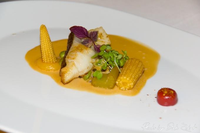 6.Bläck cod  Linsen  Edamame  Feige  Mais  Hummer Sauce