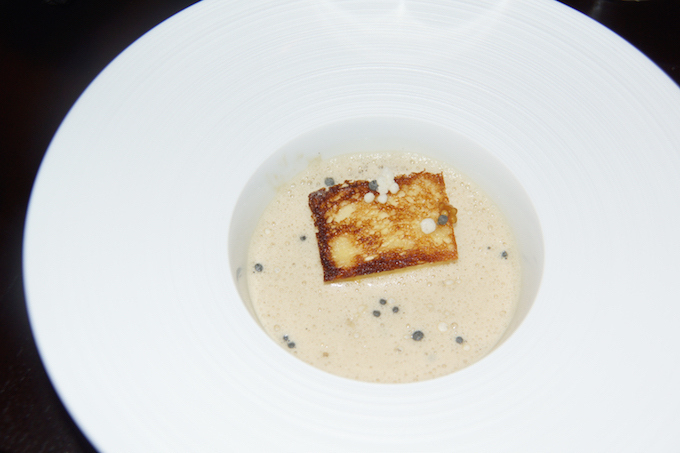 Monkfish and pike bisque,Grand Cru Indriya from India Sauce - Emmanuel Renaut