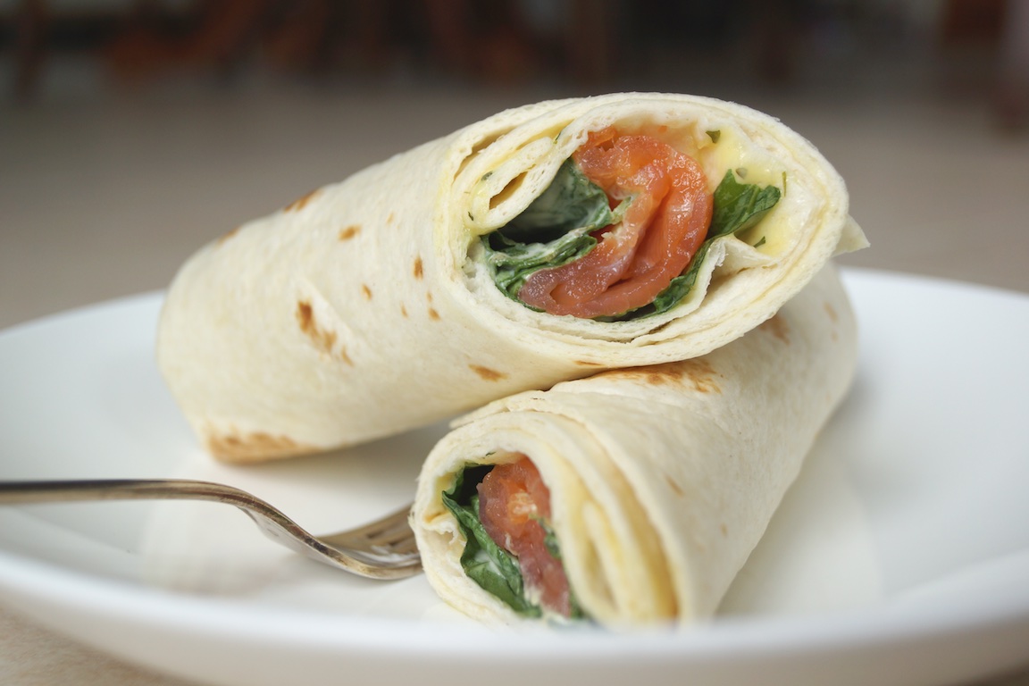 Lachs-Wraps mit Salat - Rezept Lachs-Wraps mit Salat - Rezept