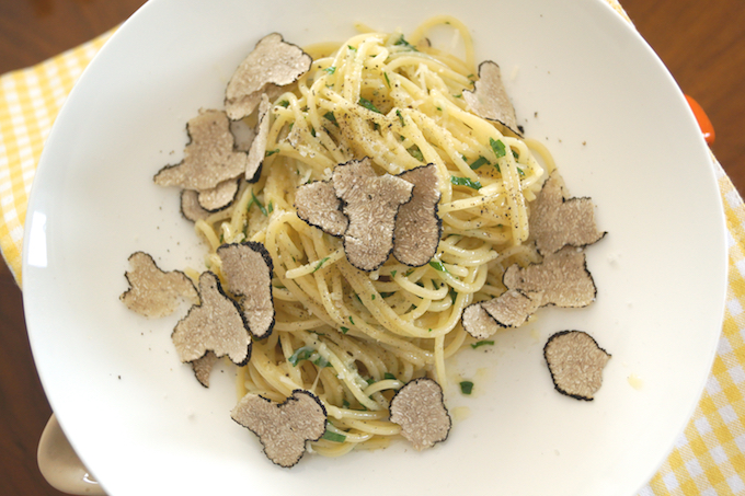 Spaghetti mit Trüffel und Parmesan - Rezept