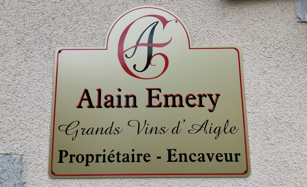 Cave Alain Emery, Aigle, Waadt - Eingang zum Weingut