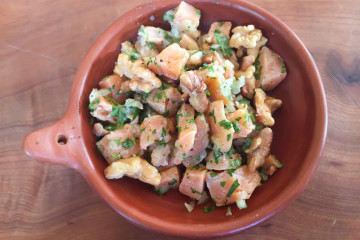 Lachs Ceviche mit Walnüssen