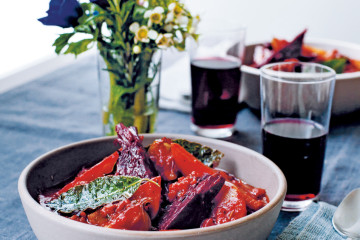 Rote-Bete-Bourguignon mit Lorbeer