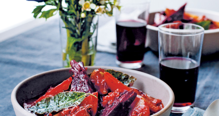 Rote-Bete-Bourguignon mit Lorbeer