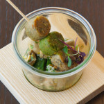 Dreierlei Knödel, Spinat,Egerlinge