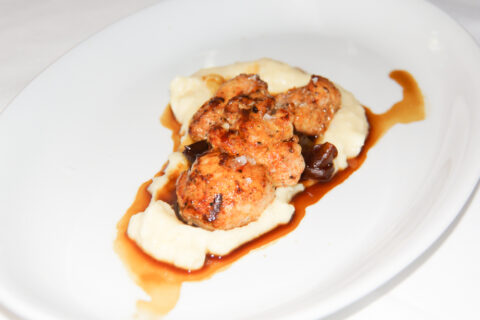 Kalbsbries mit Kartoffelstampf