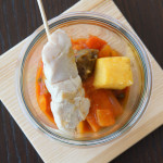 Poularde,Polenta,Paprika,Auberginen
