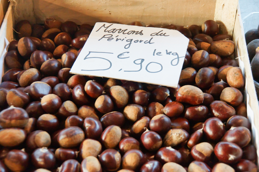 Marché de Talensac in Nantes - Tolle Maronen - Edelkastanien