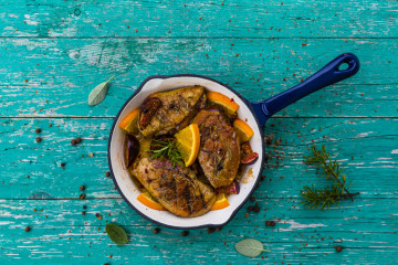 Entenbrust mit Orangensauce