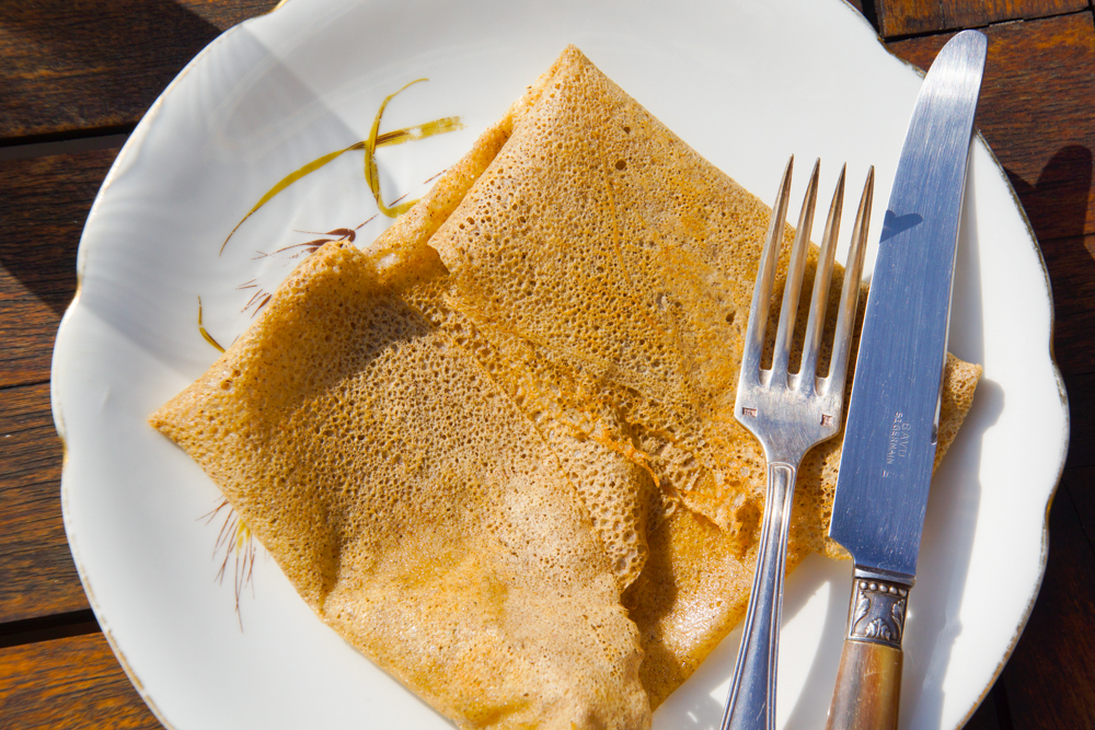 Galettes mit Crème de caramel au beurre salé