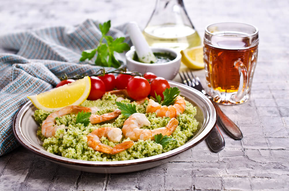 Couscous mit Shrimps