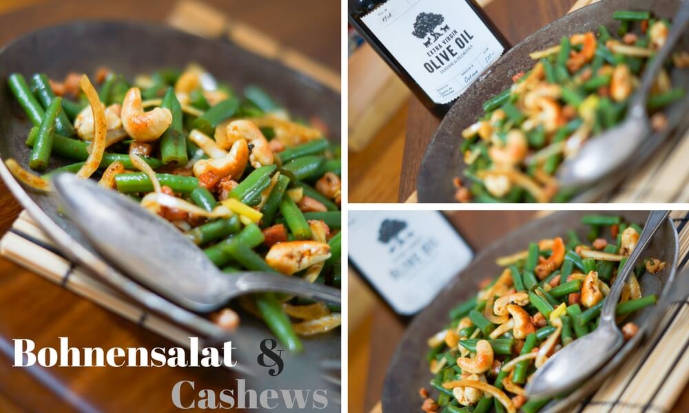 Bohnensalat mit Curry-Cashews