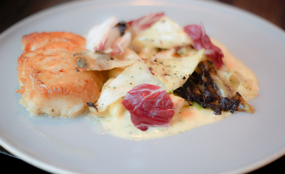 Saithe from Norwegian waters with Gnocchi and roasted Flowersprouts