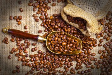frisch geröstete Kaffee Bohnen