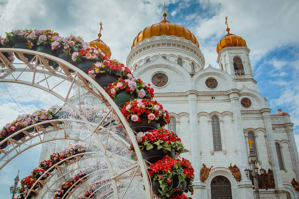 Moskau - Christ Erlöser Kathedrale im Sommer