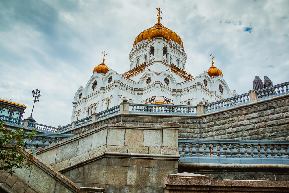 Moskau - Christ Erlöser Kathedrale von der Seite