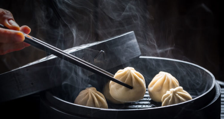 Chinesische Dumplings Streetfood