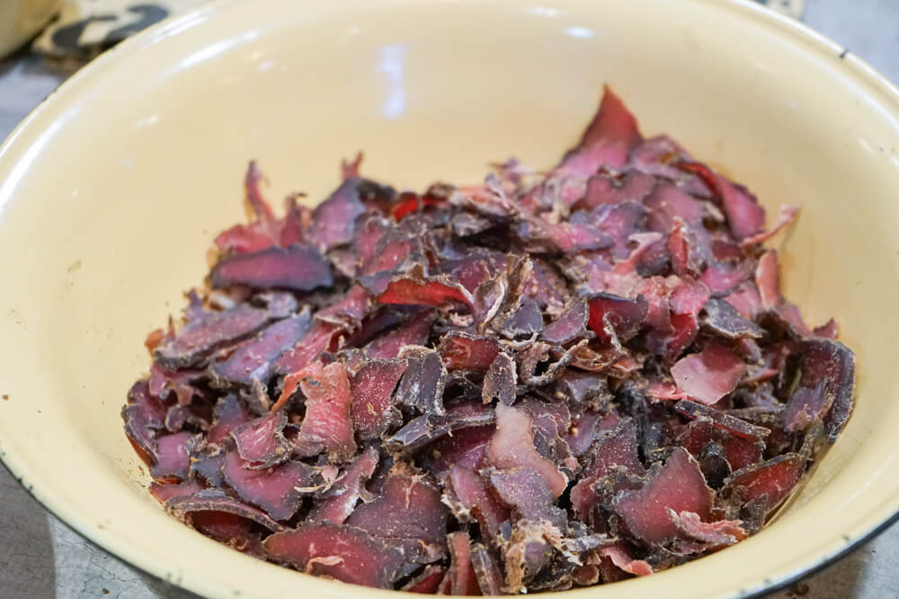 Fein geschnittenes Biltong