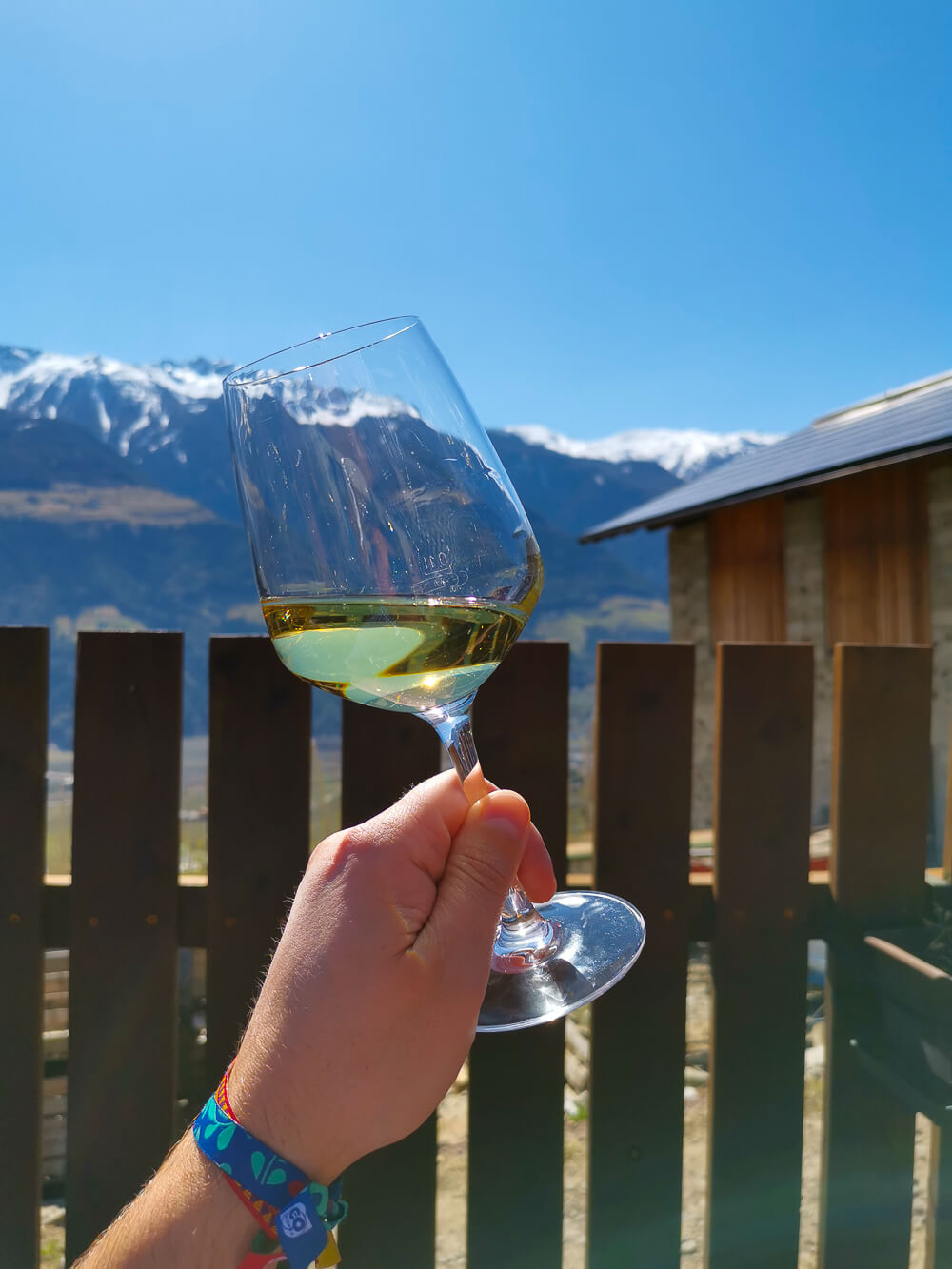 Restaurant Wiedenplatzerkeller, Naturns - Weißwein mit Aussicht