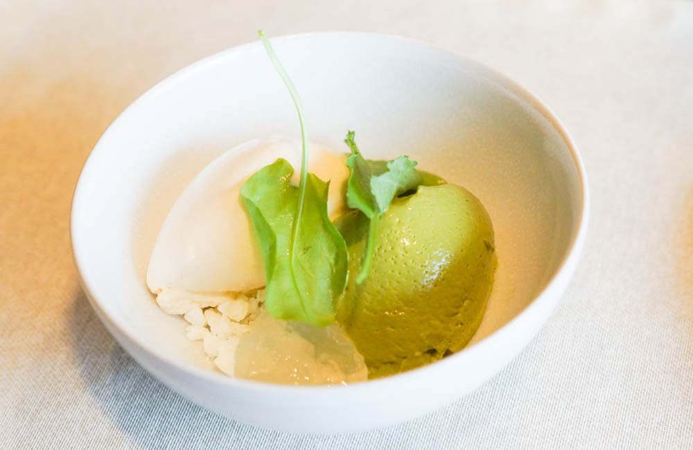 Selfie Restaurant Moskau - Birneneis, Ziegenmousse, zweierlei Estragon