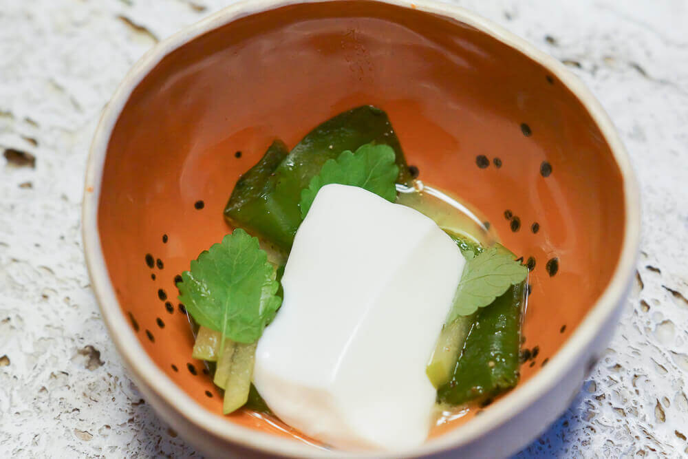 Twins Garden Restaurant Moskau - Ricotta und grüner Pfeffer