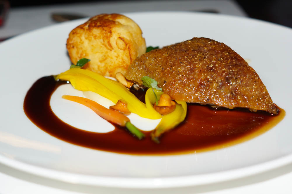 Restaurant ENTE Wiesbaden - Entenbrust, Kürbis und Griebenknödel