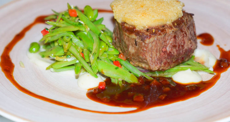Stadt Restaurant Hamburg - Filet Mignon mit Bohnen