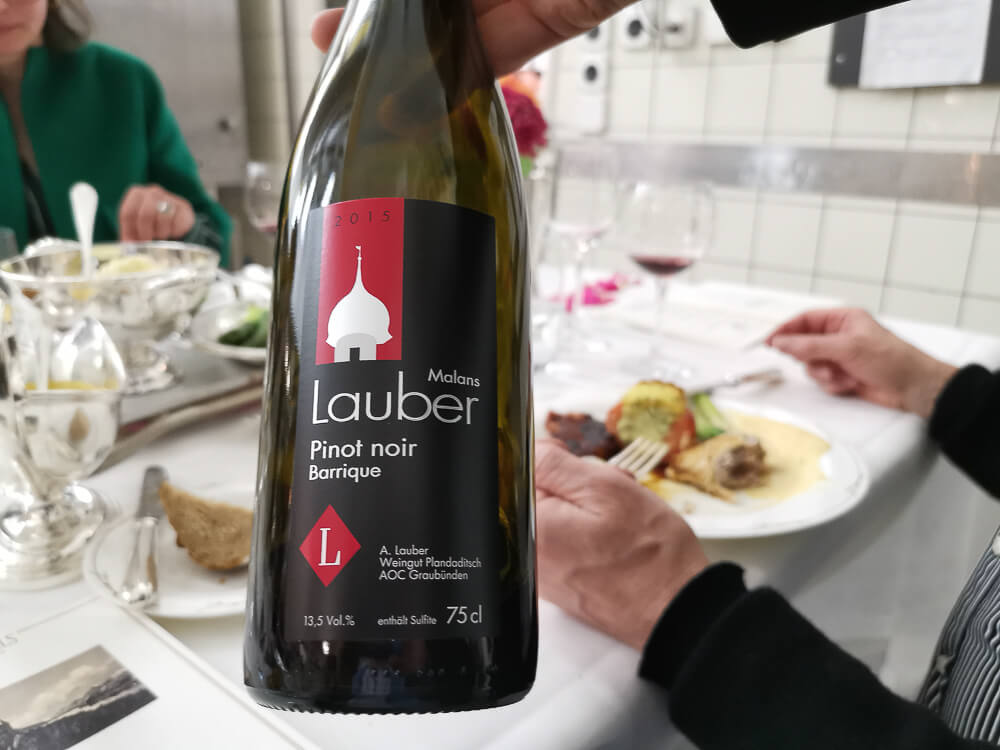 Waldhaus Sils Chefs Table -Lauber Malans Pinot noir 2015