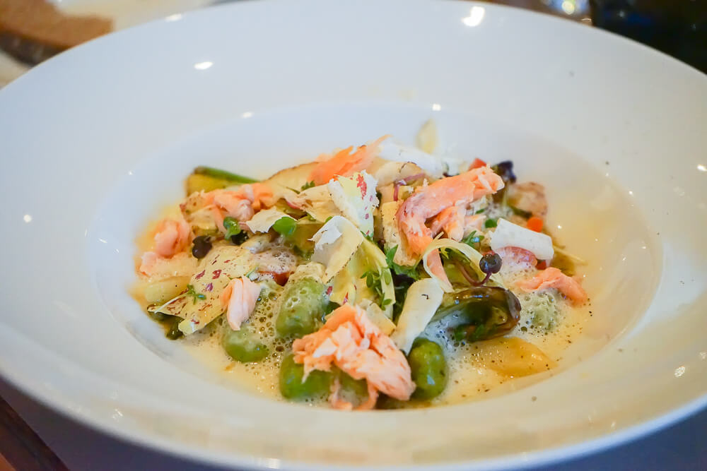 Fährhütte14 Rottach-Egern - Forellen Gnocci Salat