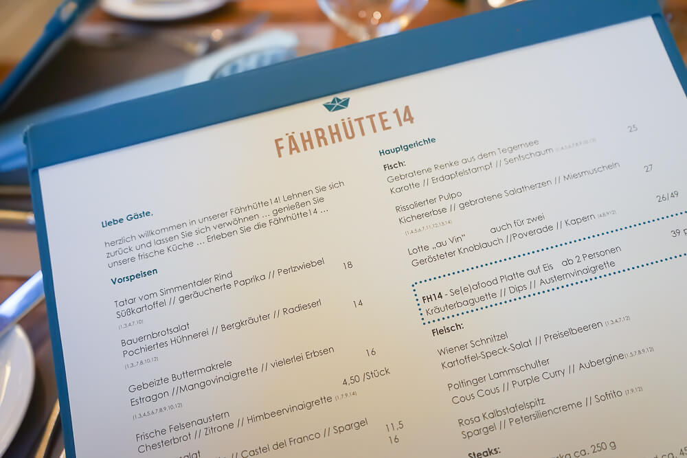 Fährhütte14 Rottach-Egern - Speisekarte