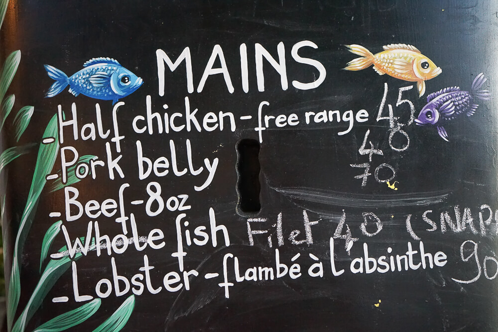 La Cabane, Barbados - Main Dishes